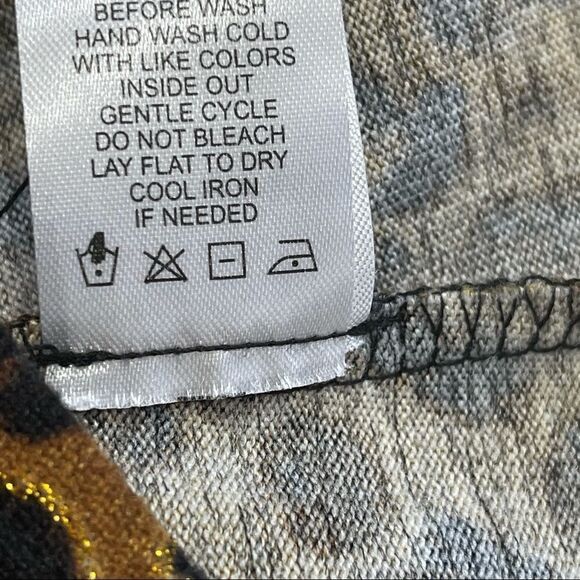 Tacera Leopard Print 3/4 Sleeve Shift Dress Sz PS - Picture 7 of 11